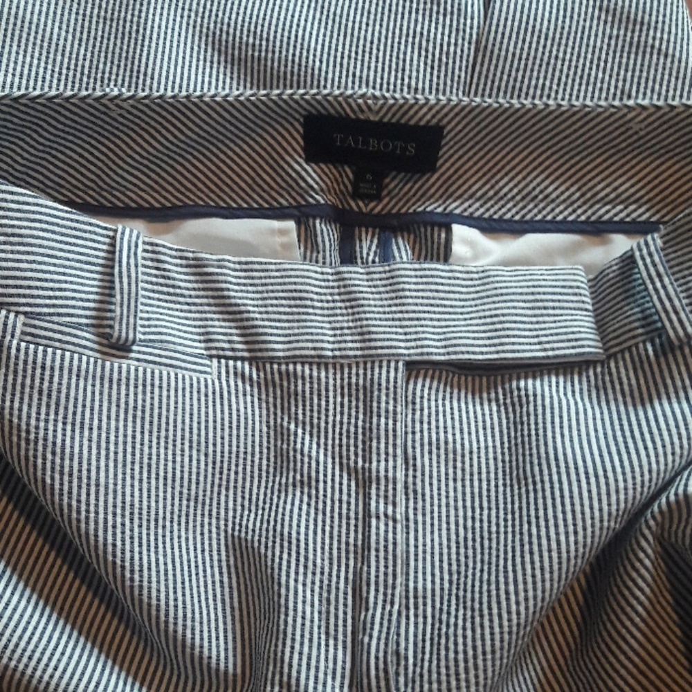 Talbots seersucker pencil skirt